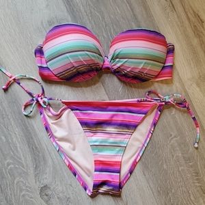 Victoria's Secret Swim Bandeau Bikini Sz 36 / M
